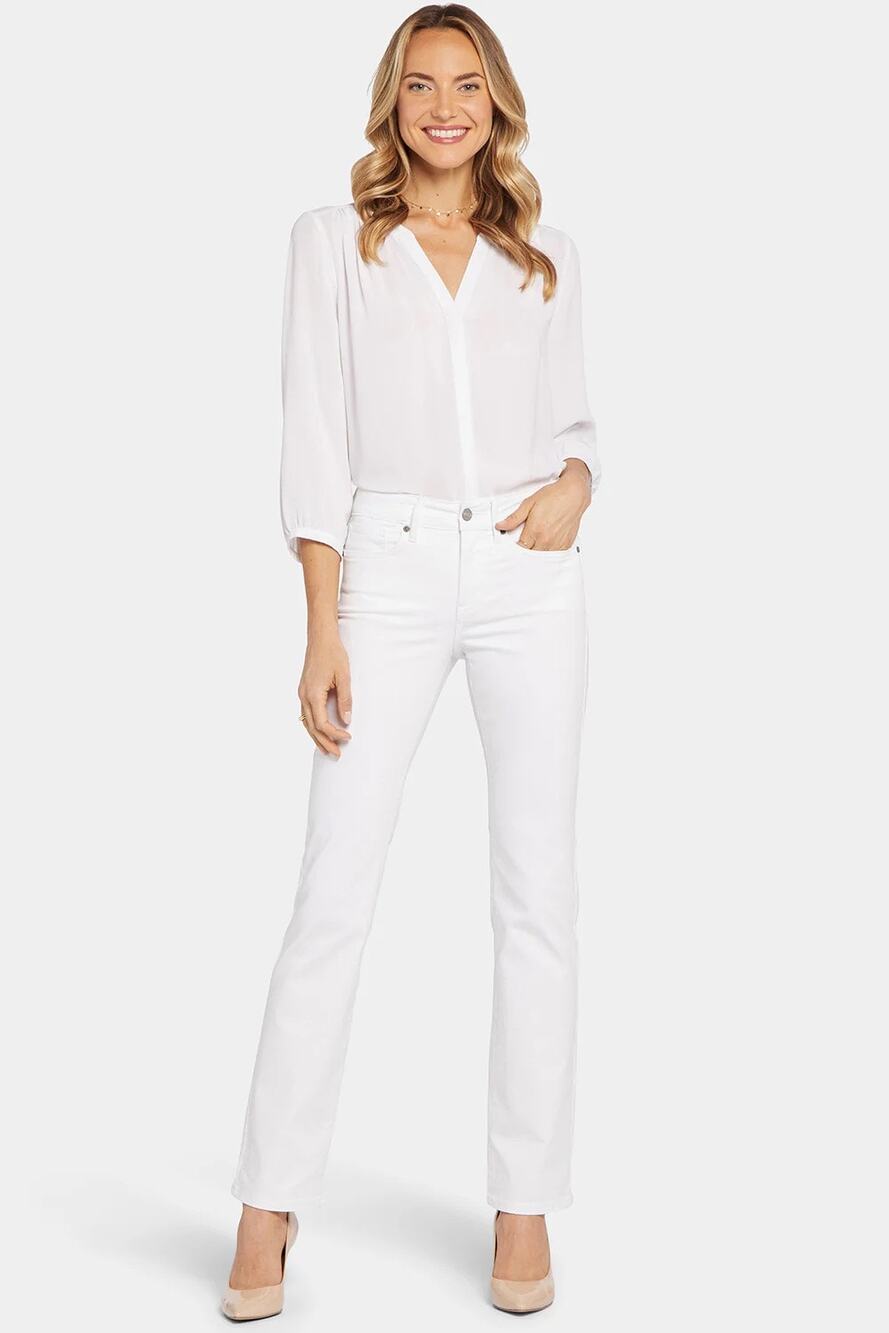 NYDJ Marilyn Straight Jeans SIZE 14 white 34x31